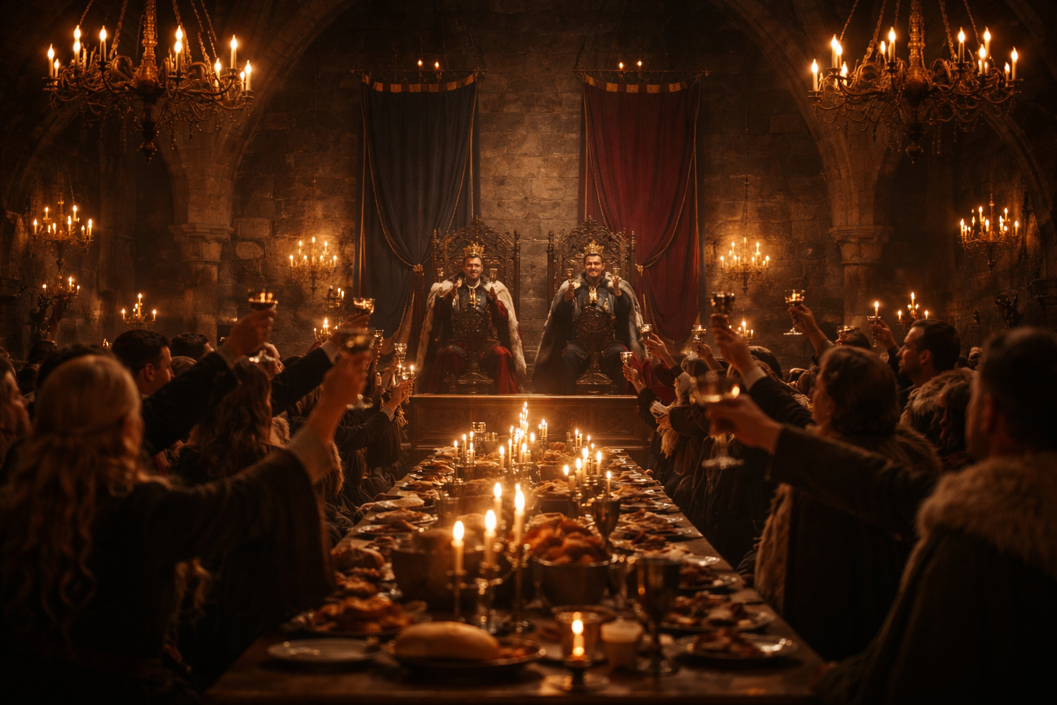 Kunglig bankett i slottssalen